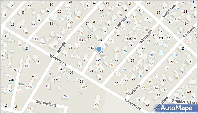Radom, Laskowa, 31, mapa Radomia