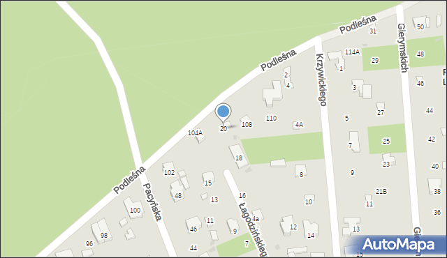 Radom, Łagodzińskiego Feliksa Tadeusza, 20, mapa Radomia