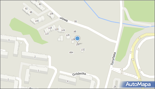 Radom, Łąkowa, 130, mapa Radomia