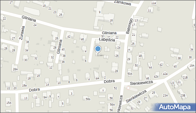 Radomsko, Łabędzia, 5, mapa Radomsko