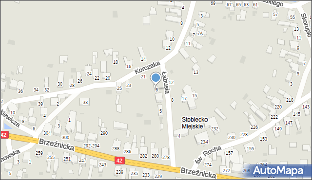 Radomsko, Łabusia Zenobiusza, ks., 6, mapa Radomsko