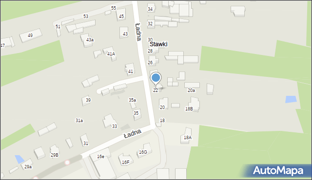 Radomsko, Ładna, 22, mapa Radomsko