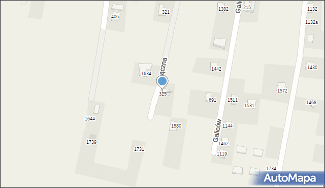 Radziechowy, Łączna, 325, mapa Radziechowy