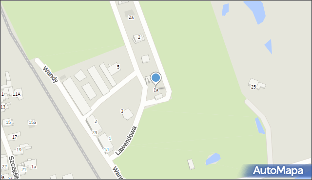 Radzionków, Lawendowa, 1a, mapa Radzionków