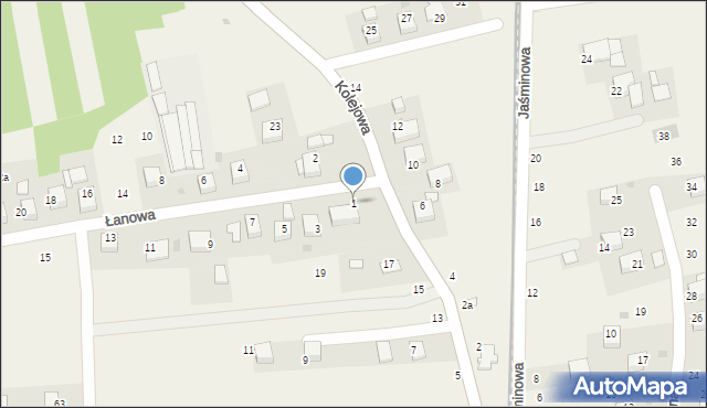 Radziszów, Łanowa, 1, mapa Radziszów