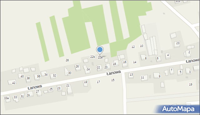 Radziszów, Łanowa, 22a, mapa Radziszów