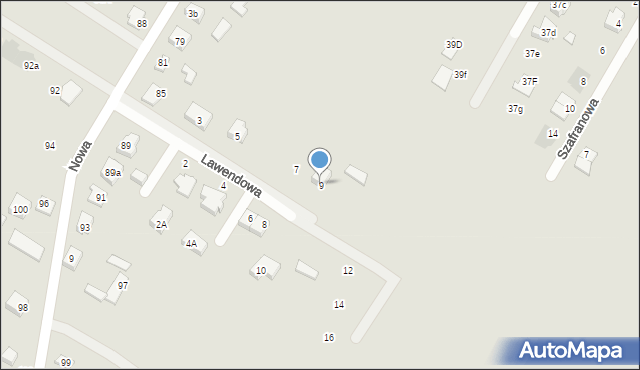 Radzymin, Lawendowa, 9, mapa Radzymin