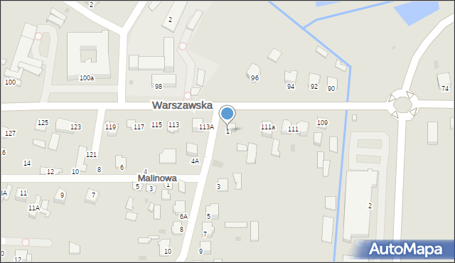 Radzyń Podlaski, Łąkowa, 1, mapa Radzyń Podlaski