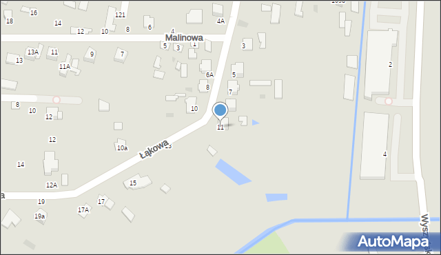 Radzyń Podlaski, Łąkowa, 11, mapa Radzyń Podlaski