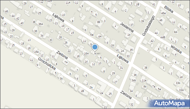 Raszyn, Łąkowa, 7, mapa Raszyn