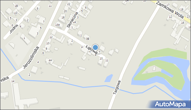 Rawa Mazowiecka, Łąkowa, 8, mapa Rawa Mazowiecka