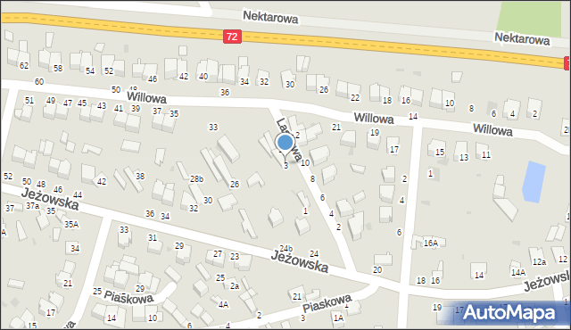 Rawa Mazowiecka, Laskowa, 3, mapa Rawa Mazowiecka
