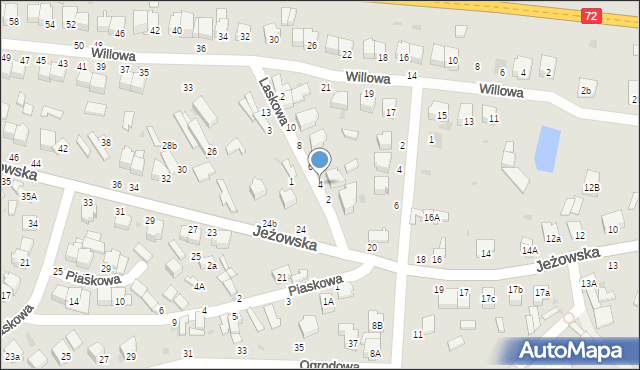 Rawa Mazowiecka, Laskowa, 4, mapa Rawa Mazowiecka