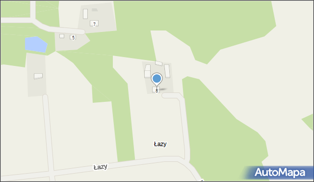 Rawicz, Łazy, 8, mapa Rawicz