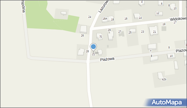 Rębiechowo, Lazurowa, 21, mapa Rębiechowo