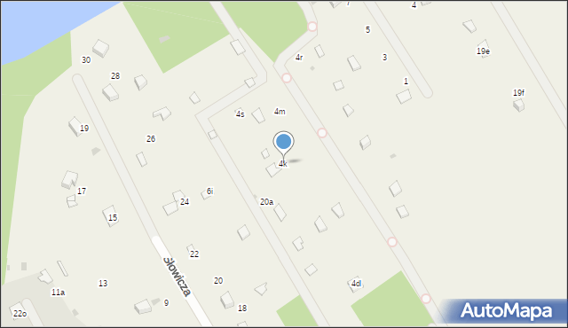 Rogóźno, Łabędzia, 4k, mapa Rogóźno
