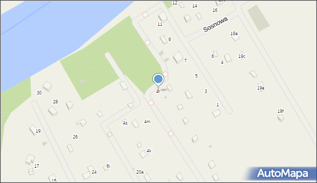 Rogóźno, Łabędzia, 4r, mapa Rogóźno