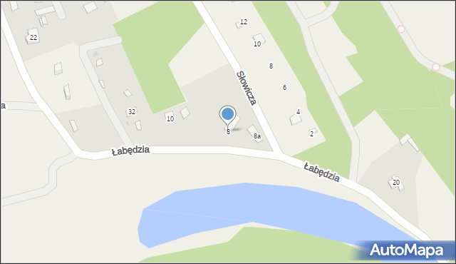 Rogóźno, Łabędzia, 8, mapa Rogóźno