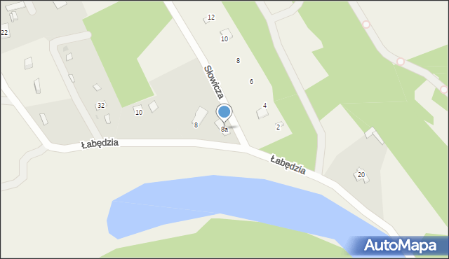 Rogóźno, Łabędzia, 8a, mapa Rogóźno