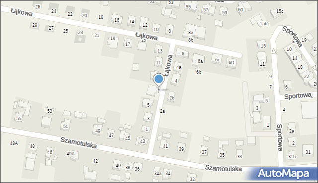 Rokietnica, Łąkowa, 7, mapa Rokietnica