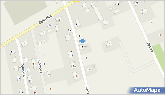 Rokitnica, Lawendowa, 7, mapa Rokitnica