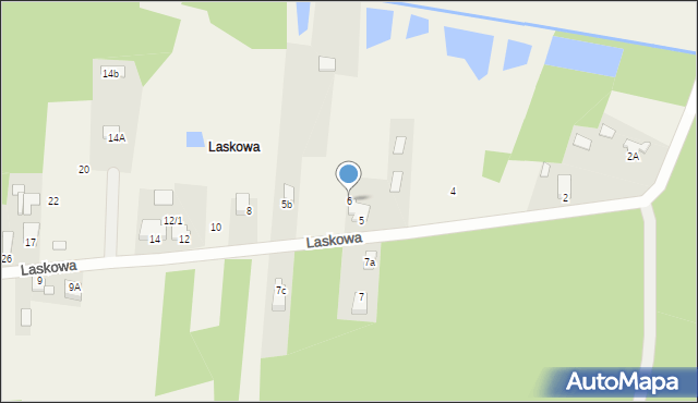 Rokitno Szlacheckie, Laskowa, 6, mapa Rokitno Szlacheckie