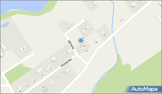 Rokocin, Łąkowa, 1, mapa Rokocin