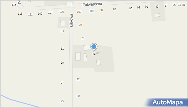 Różanka, Łąkowa, 24, mapa Różanka