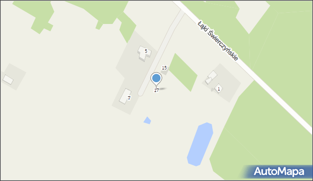 Różankowo, Łąki Świerczyńskie, 17, mapa Różankowo