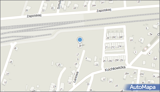 Ruda Śląska, Łanowa, 19, mapa Rudy Śląskiej