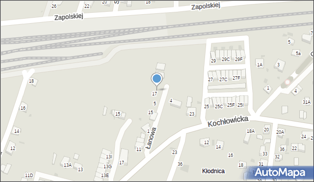 Ruda Śląska, Łanowa, 7, mapa Rudy Śląskiej