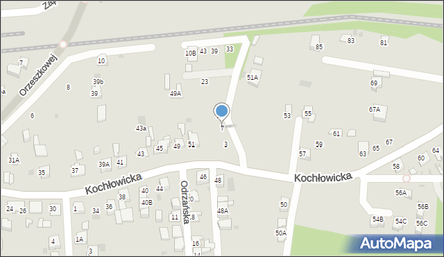 Ruda Śląska, Lawendowa, 7, mapa Rudy Śląskiej