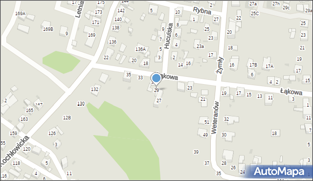 Ruda Śląska, Łąkowa, 29, mapa Rudy Śląskiej