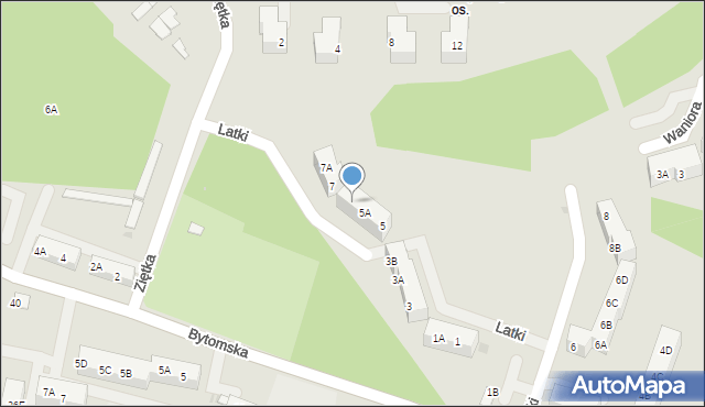 Ruda Śląska, Latki Konstantego, 5B, mapa Rudy Śląskiej
