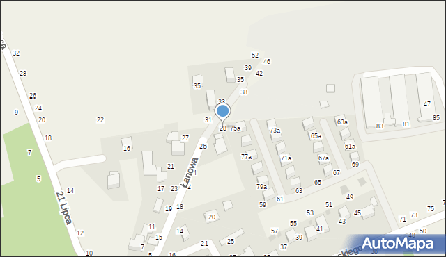 Rudawa, Łanowa, 28, mapa Rudawa