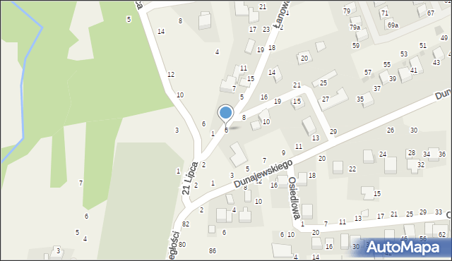 Rudawa, Łanowa, 6, mapa Rudawa