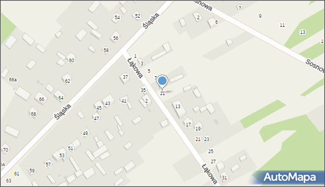 Rudnik Mały, Łąkowa, 11, mapa Rudnik Mały