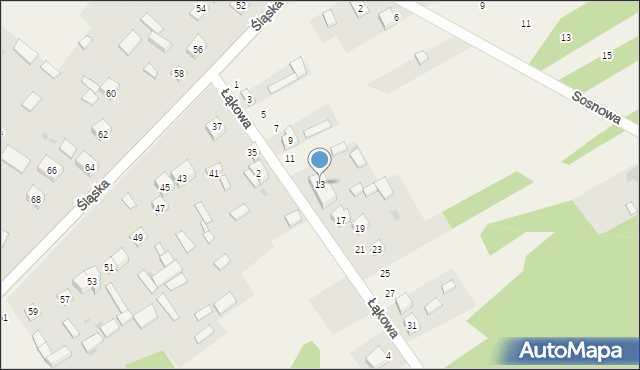 Rudnik Mały, Łąkowa, 13, mapa Rudnik Mały