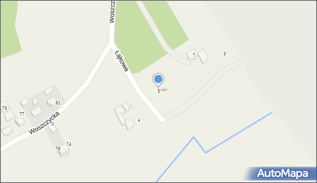 Rudziczka, Łąkowa, 3, mapa Rudziczka