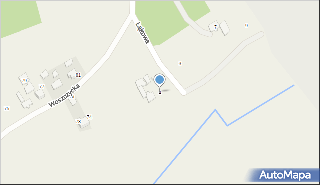 Rudziczka, Łąkowa, 4, mapa Rudziczka