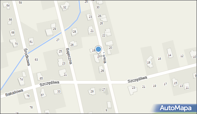 Rusiec, Ładna, 17, mapa Rusiec