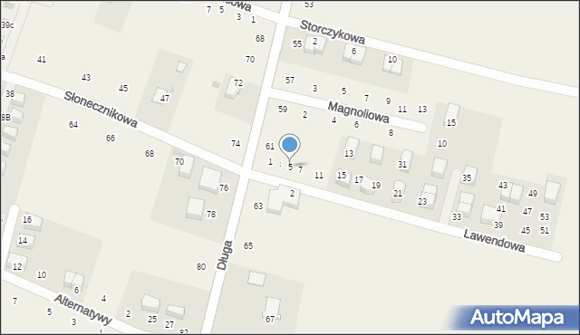 Rybna, Lawendowa, 5, mapa Rybna