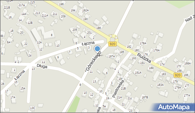 Rybnik, Łączna, 1, mapa Rybnika