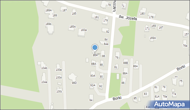 Rybnik, Łączna, 86A, mapa Rybnika