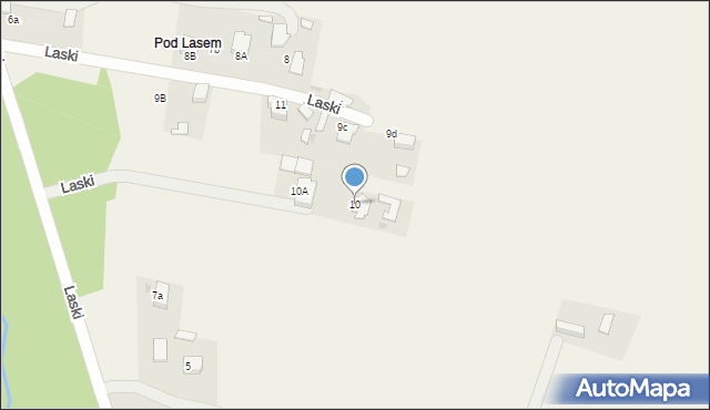 Ryczówek, Laski, 10, mapa Ryczówek