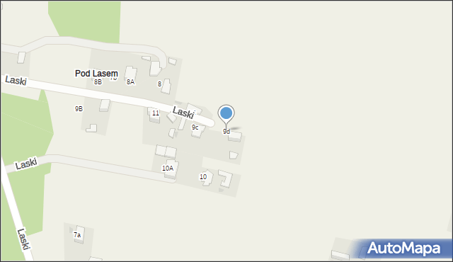 Ryczówek, Laski, 9d, mapa Ryczówek