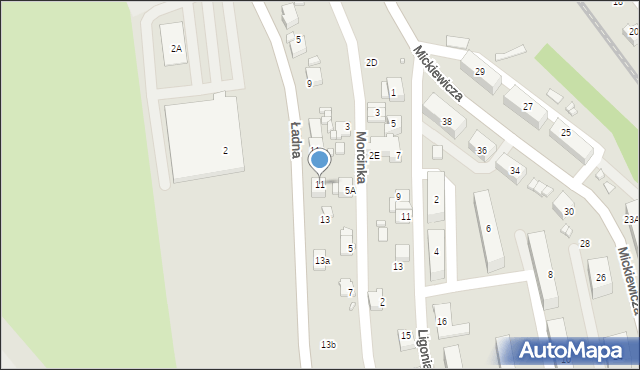 Rydułtowy, Ładna, 11, mapa Rydułtowy