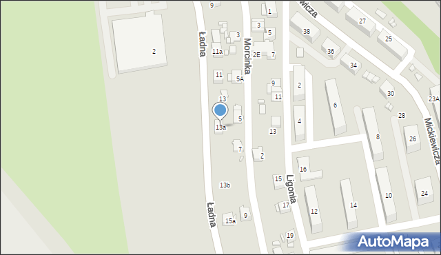 Rydułtowy, Ładna, 13a, mapa Rydułtowy