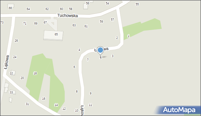 Ryglice, Łąkowa, 5, mapa Ryglice