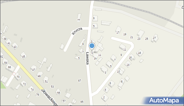 Rzekuń, Ławska, 1, mapa Rzekuń